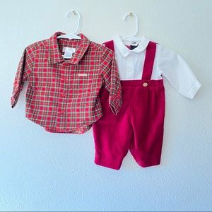 Set of baby Christmas clothes